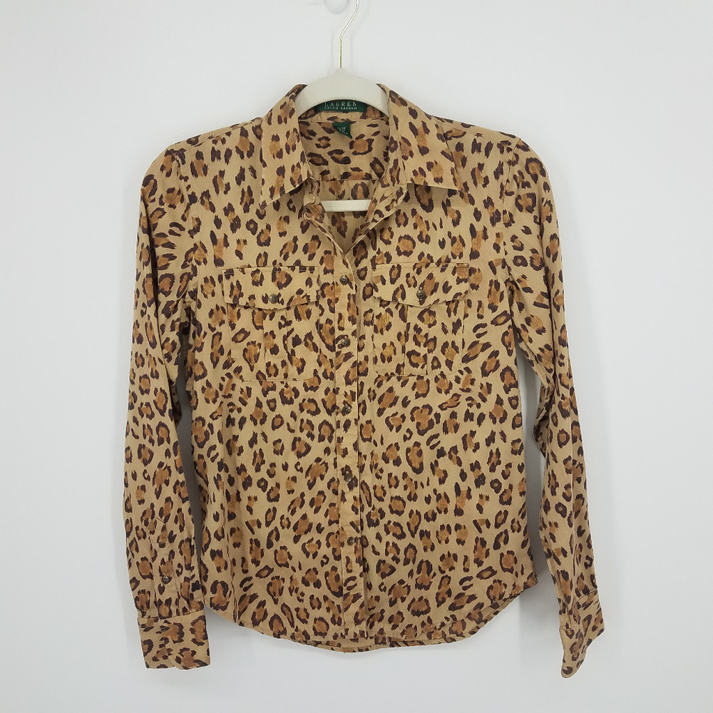 Ralph Lauren Leopard Print Safari Camp Shirt